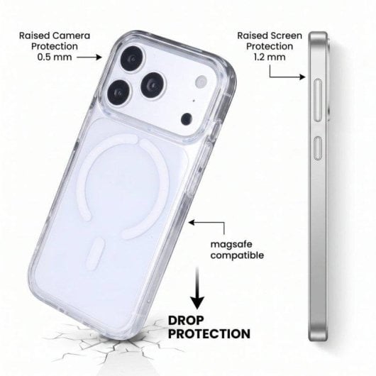 Funda transparente anti-jaunissement La Casa de las Carcasas compatible MagSafe iPhone 18 Pro Max