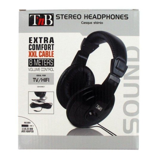 Casque TnB CSHOME1 filaire circum-aural avec câble 8 m noir