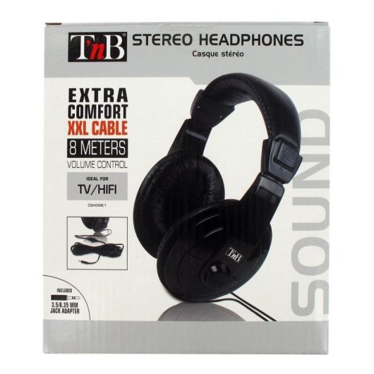 Casque TnB CSHOME1 filaire circum-aural avec câble 8 m noir