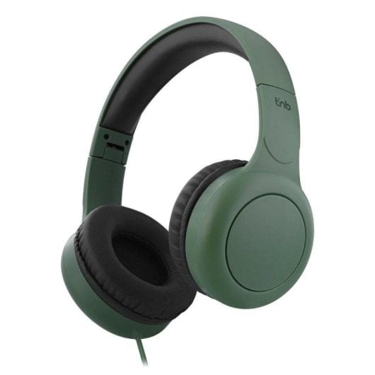 Auriculares TnB Tonality Link con cable USB-C, micrófono y plegables, verde y negro