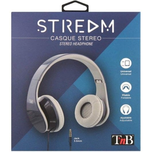 Auriculares T'nB CSSTREAMBL con diadema plegable, color azul