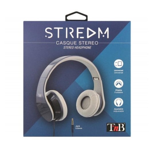Auriculares T'nB CSSTREAMBL con diadema plegable, color azul