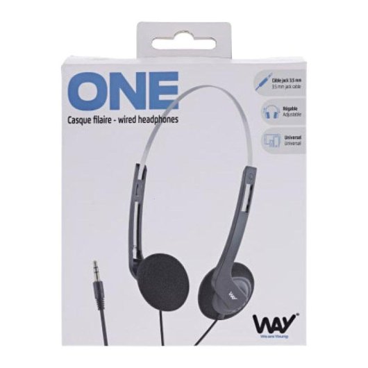Auriculares T'nB One con cable, jack 3,5 mm, para música, negros
