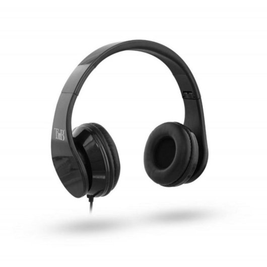 Auriculares TnB Stream con cable jack de 3,5 mm plegables negros
