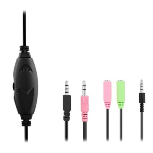 TnB Way kabelgebundene Kopfhörer mit Mikrofon, 3,5-mm-Stecker, Bürogebrauch, schwarz