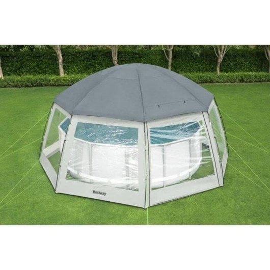 Dôme de piscine Bestway 58612 Transparent Double Toit UPF50+ 4,88m