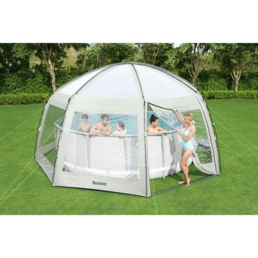 Dôme de piscine Bestway 58612 Transparent Double Toit UPF50+ 4,88m