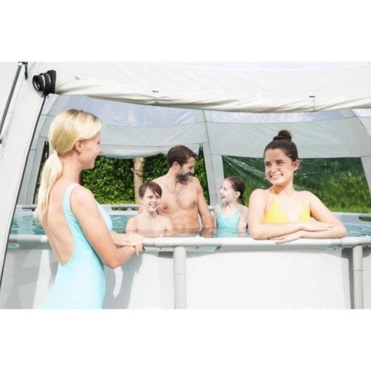 Dôme de piscine Bestway 58612 Transparent Double Toit UPF50+ 4,88m