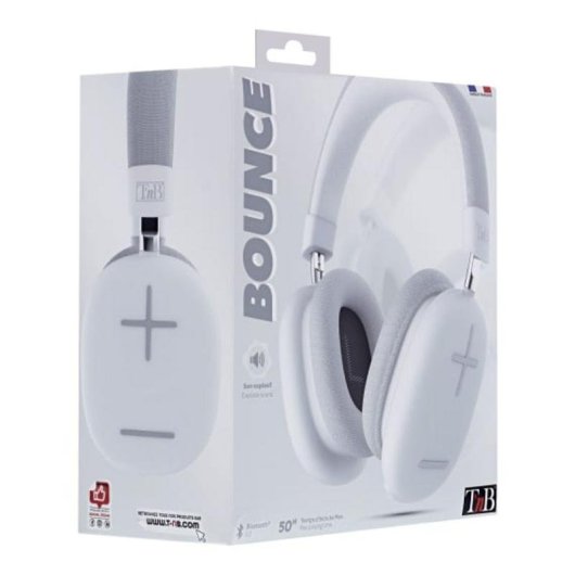 Auriculares TnB Bounce Bluetooth 5.3 Circumaural Blancs avec Microphone