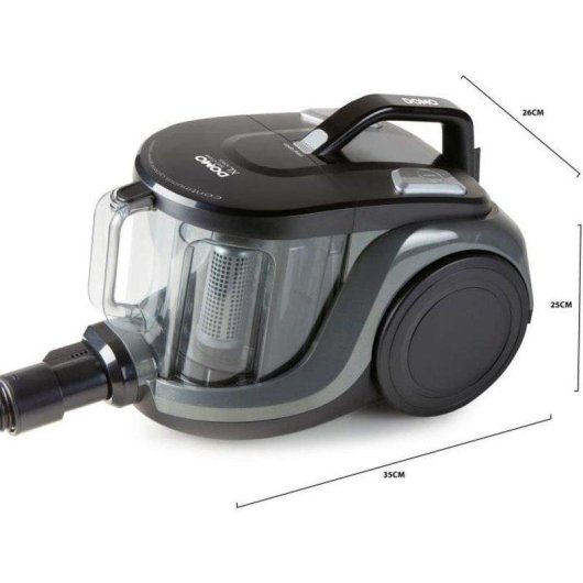 Aspirateur sans Sac Domo DO7295S 850W Filtre HEPA 2,5L 8m Noir