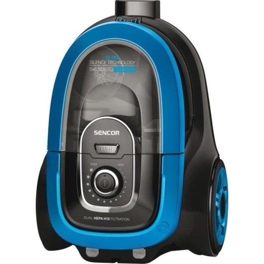 Aspiradora sin bolsa Sencor SVC-1035TQ 750W HEPA H13 1L Negra y azul