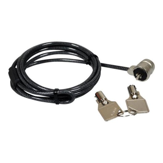 Cable antivol Port Connect 901210 Clef ronde 1,8 m Noir