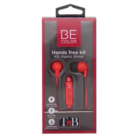 Auricolari TnB ESBCRD cablati in-ear rossi 1,2 m cavo