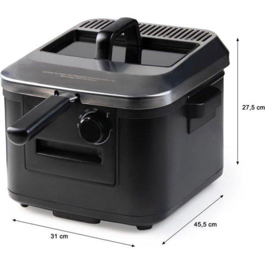 Friteuse Domo DO545FR Venster Koude Zone 4L 2000W Thermostaat