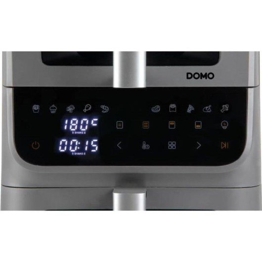 Heißluftfritteuse Domo DO550FR Doppelkorb 10L 2500W Sichtfenster XL Automatikprogramme