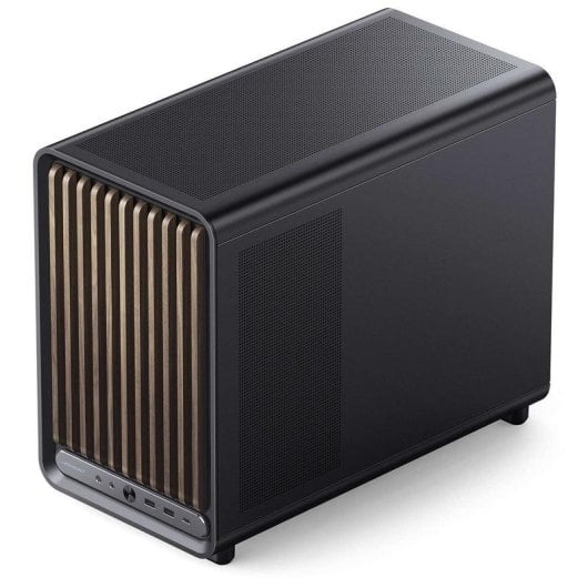 Boîtier PC Jonsbo D33 Wood Noir Micro ATX Verre Trempé Acier