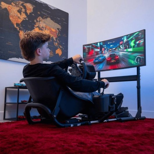 Suporte de monitor OPLITE NitroKart White V2 ate 55 polegadas