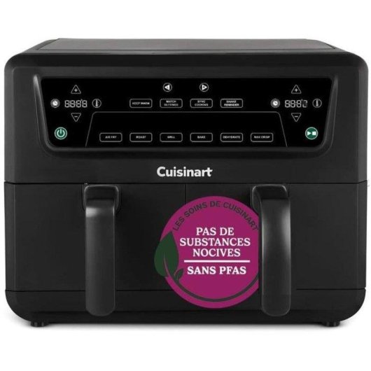 Airfryer Cuisinart AFD10OBLE XXL Double Panier 10,4L 2400W Céramique Anti-PFAS