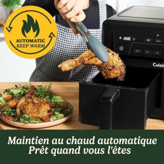 Airfryer Cuisinart AFD10OBLE XXL Double Panier 10,4L 2400W Céramique Anti-PFAS