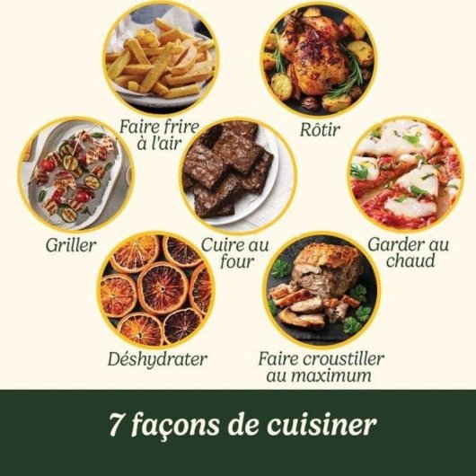 Airfryer Cuisinart AFD10OBLE XXL Double Panier 10,4L 2400W Céramique Anti-PFAS