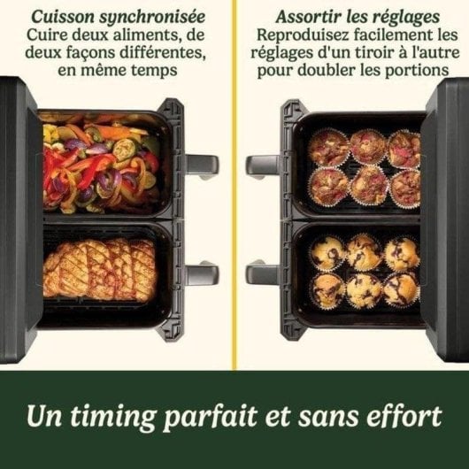 Airfryer Cuisinart AFD10OBLE 10,4 L 2400 W Dubbele Mand Keramische Coating