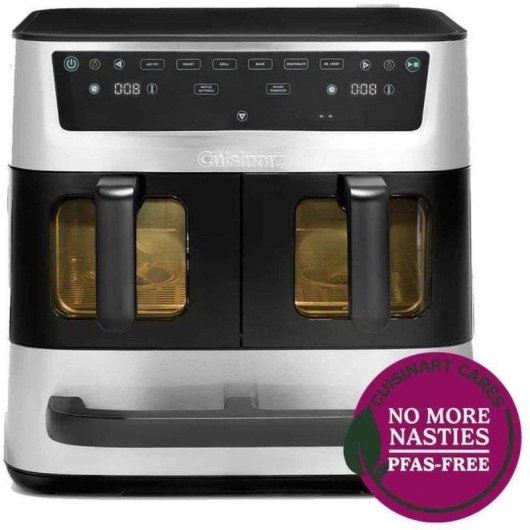 Airfryer Cuisinart AFT13XSSE Trizone Double Compartiment 13,6L 2400W Revêtement Céramique