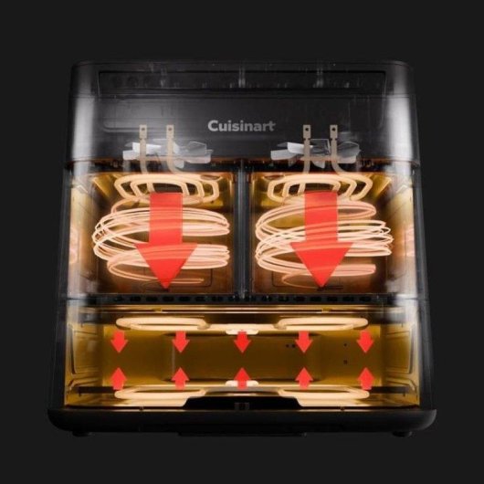 Airfryer Cuisinart AFT13XSSE Trizone Double Compartiment 13,6L 2400W Revêtement Céramique