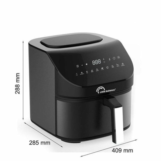 Heißluftfritteuse Little Balance Crousty Light XL Noir Air 360 7L 1600W 10 Programme