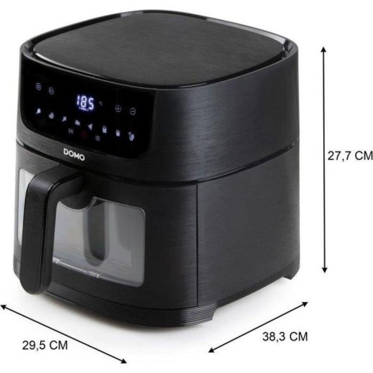 Airfryer Domo DO540FR 6L 1500W Écran Tactile 8 Programmes Fenêtre
