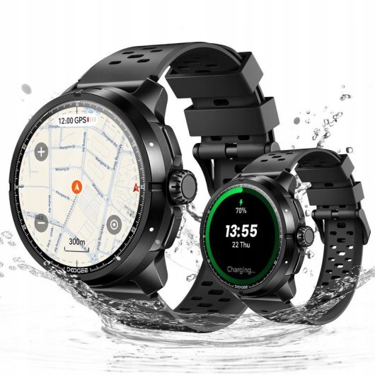 DOOGEE Anymoving M1 Pro Bluetooth GPS 50mm Preto Smartwatch AMOLED