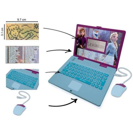 Ordinateur éducatif Lexibook Frozen JC598FZI1 bilingue FR/EN avec souris