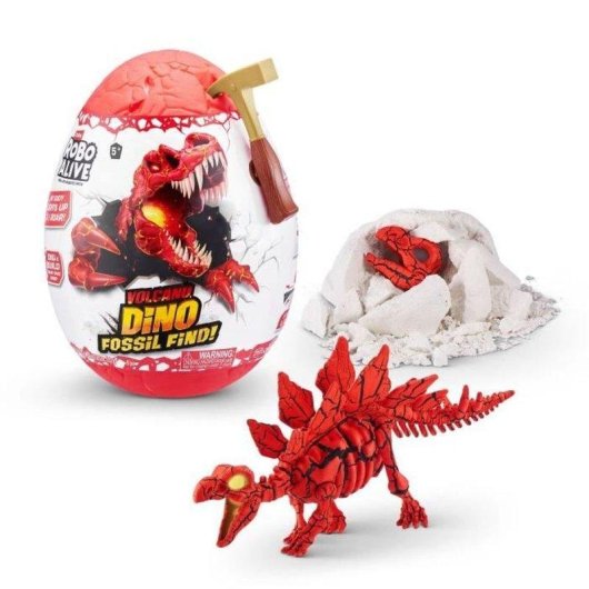 Kit de excavación de dinosaurios Zuru Robo Alive Volcán y Fósiles S2 con luces y sonidos