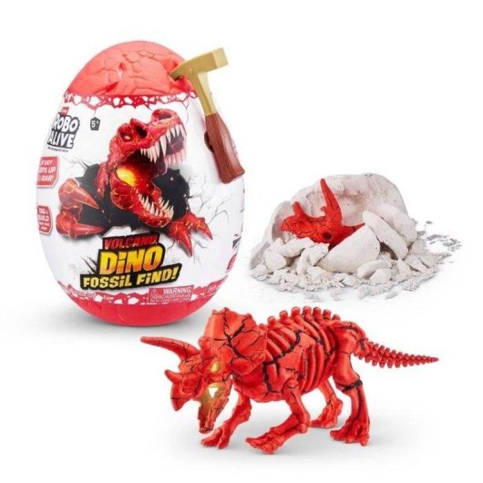 Kit de excavación de dinosaurios Zuru Robo Alive Volcán y Fósiles S2 con luces y sonidos