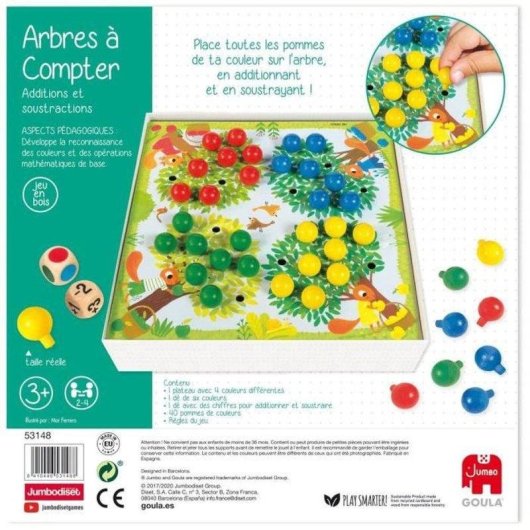 Goula Counting Trees Lernspiel Zaehlen Farben Montessori