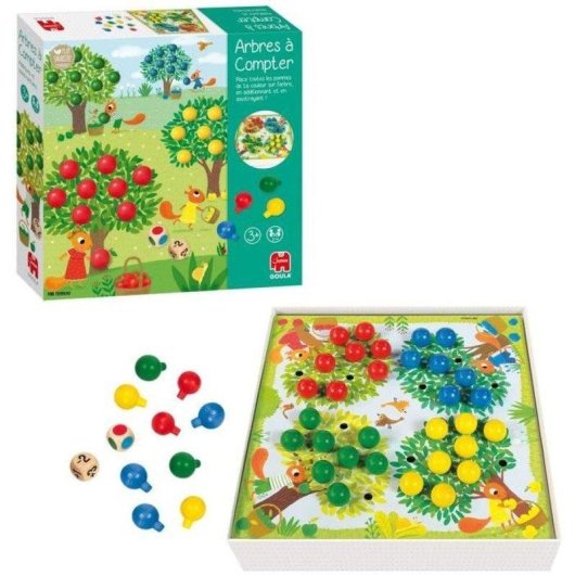 Goula Counting Trees Lernspiel Zaehlen Farben Montessori