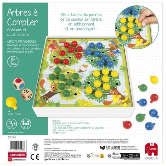 Goula Counting Trees Lernspiel Zaehlen Farben Montessori