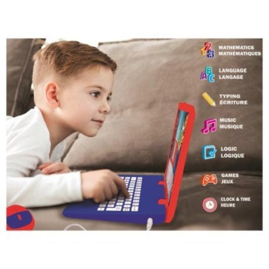 Laptop educativo Lexibook Spider-Man bilingue FR/EN