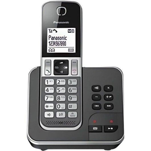 Teléfono Inalámbrico Panasonic KX-TGD320EC con Contestador, Eco Plus y Bloqueo de Llamadas 1,8"