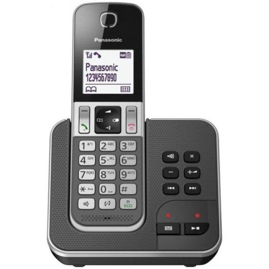 Teléfono Inalámbrico Panasonic KX-TGD320EC con Contestador, Eco Plus y Bloqueo de Llamadas 1,8"
