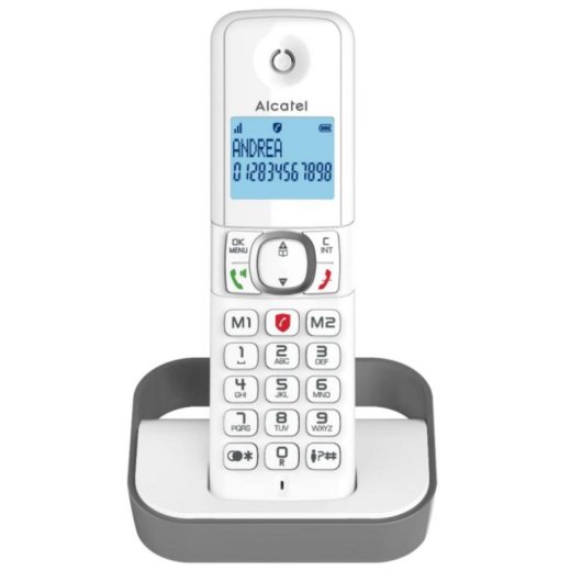 Telephone fixe Alcatel F860 Gris Mains Libres