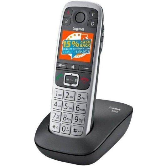 Telephone fixe sans fil DECT Gigaset E560 Argent