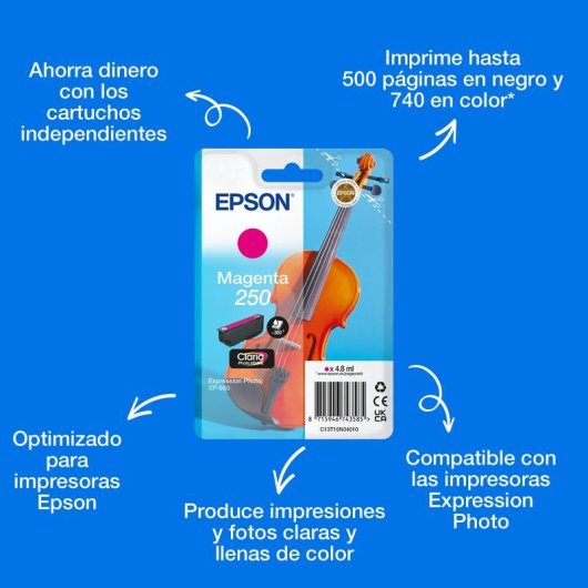 Cartuccia inchiostro Epson 250 Claria Photo HD Magenta