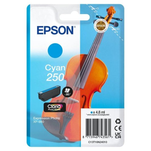 Cartuccia inchiostro cyan Epson 250 Claria Photo HD 4,8 ml