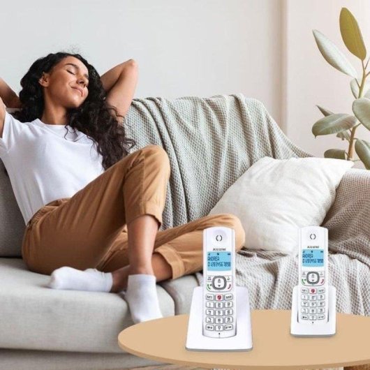 Teléfono Inalámbrico DECT Alcatel F530 Duo Azul 2 Terminales