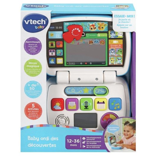Computador educativo Vtech Baby Ordi Des Découvertes Azul interativo