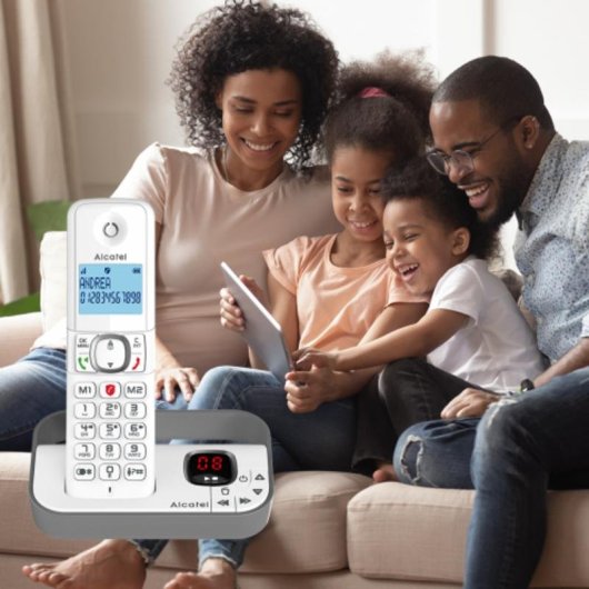Telefone fixo sem fio Alcatel F860 Voice Duo DECT 2 terminais