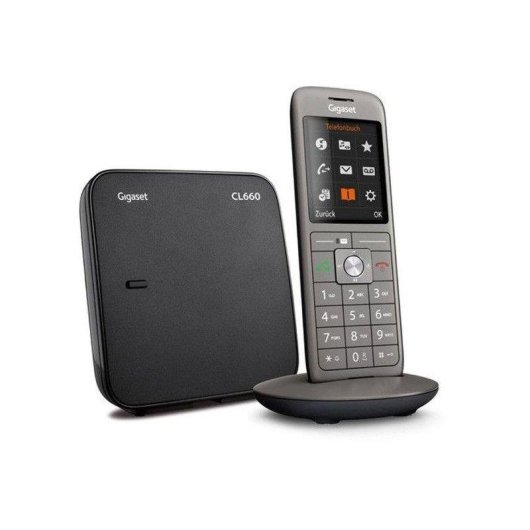 Telefone Gigaset CL660A sem fios com base e secretária eletrónica