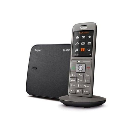 Telefone Gigaset CL660A sem fios com base e secretária eletrónica
