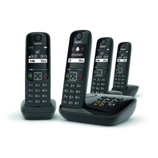 Telephone fixe Gigaset AS690A Quattro Black DECT