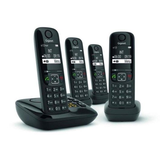 Telephone fixe Gigaset AS690A Quattro Black DECT